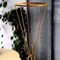 27-Inch Reversible Gold Geometric Metal Flower Stand Centerpiece Pedestal Party